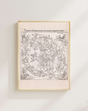 Albrecht Dürer - Kuzey Yarımküre Gökyüzü Haritası Fine Art Baskı