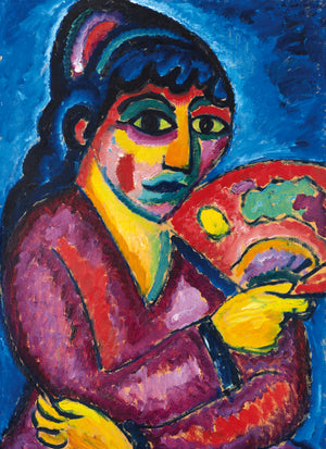 Alexej von Jawlensky - Yelpazeli Kadın Fine Art Baskı