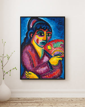 Alexej von Jawlensky - Yelpazeli Kadın Fine Art Baskı