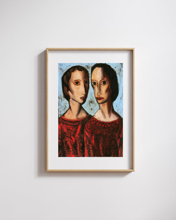 Alfred H. Maurer - Floranslı Kadınlar fine art baskı