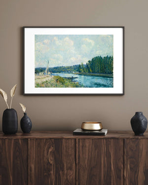 Alfred Sisley - Oise Nehri Kıyıları Çerçeve
