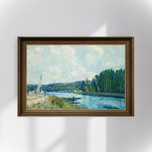 Alfred Sisley - Oise Nehri Kıyıları Poster