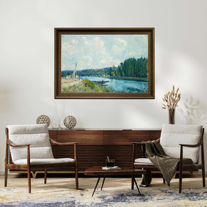 Alfred Sisley - Oise Nehri Kıyıları Fine Art Baskı
