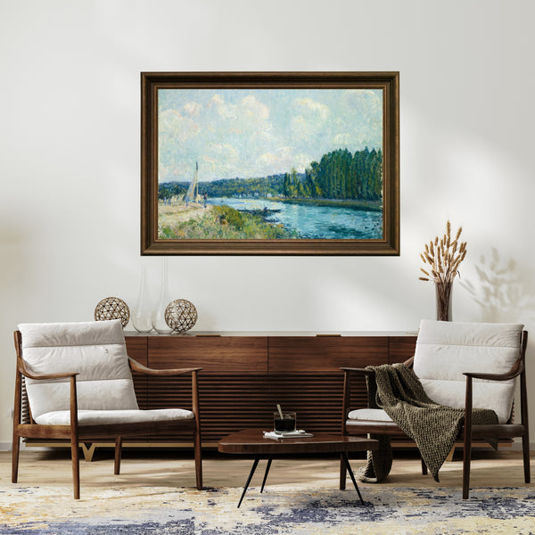Alfred Sisley - Oise Nehri Kıyıları Fine Art Baskı