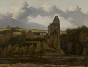 Allart van Everdingen - Montjardin Kalesi Görünümü fine art baskı