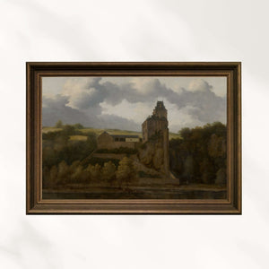 Allart van Everdingen - Montjardin Kalesi Görünümü fine art baskı