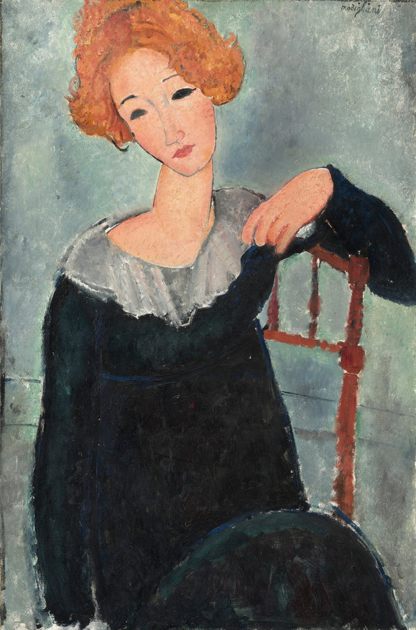 Amedeo Modigliani - Kızıl Saçlı Kadın Tablo