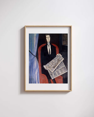 André Derain - Gazete Okuyan Adam (Şövalye X) fine art baskı