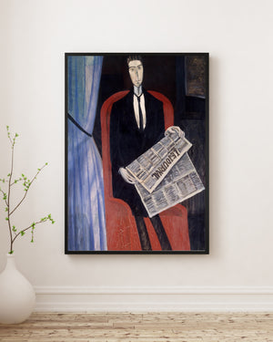 André Derain - Gazete Okuyan Adam (Şövalye X) çerçeve