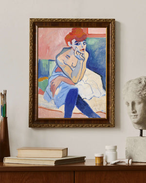 André Derain - Gömlekli Kadın çerçeve