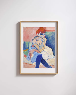 André Derain - Gömlekli Kadın fine art baskı