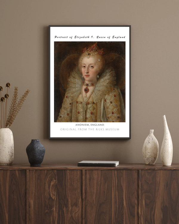Anoniem, England-İngiltere Kraliçesi I. Elizabeth’in Portresi çerçeve
