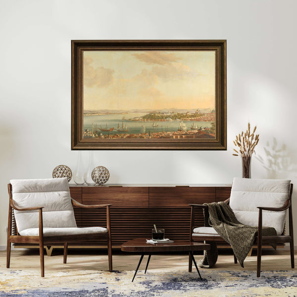 Antoine van der Steen - İstanbul ve Sarayburnu Manzarası Çerçeve
