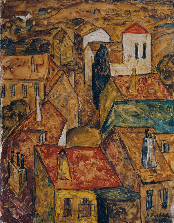 Anton Emanuel Peschka - Şehir Manzarası Fine Art Baskı