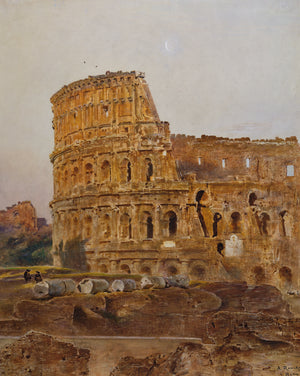 Anton Romako - Roma’da Kolezyum tablo