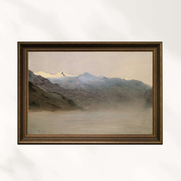 Anton Romako - Sis İçindeki Gastein Vadisi Fine Art Baskı