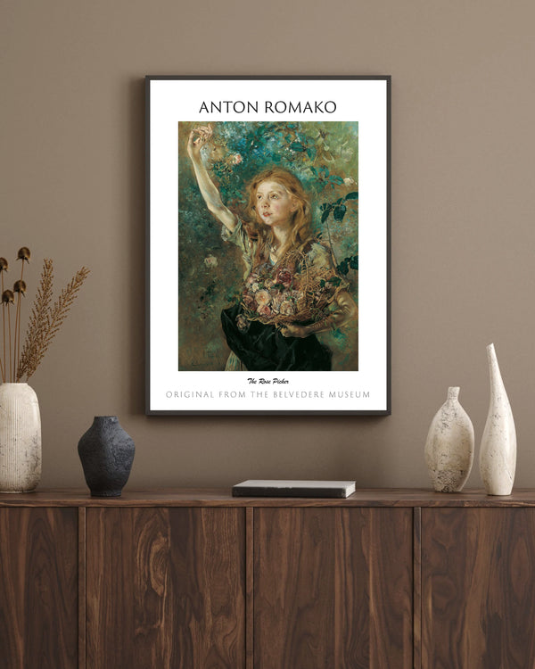 Anton Romako - Gül Toplayan Kadın çerçeve