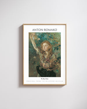 Anton Romako - Gül Toplayan Kadın poster