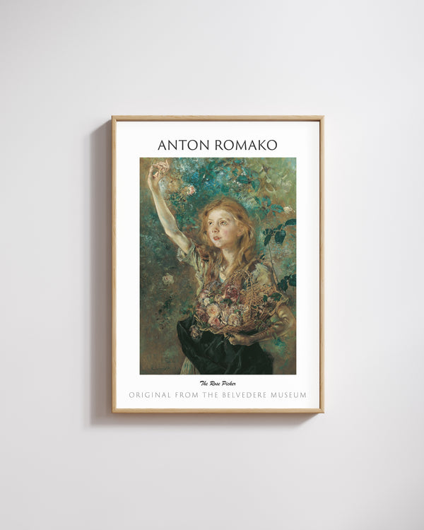 Anton Romako - Gül Toplayan Kadın poster