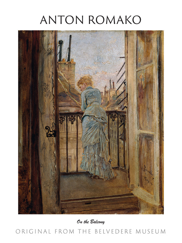 Anton Romako - Balkonda fine art baskı