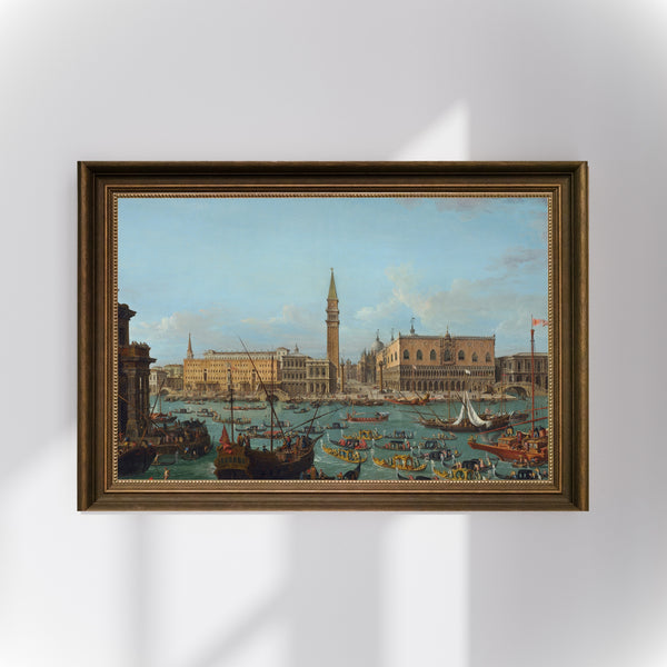Antonio Joli - Venedik’te Bacino di San Marco’da Gondol Alayı Poster