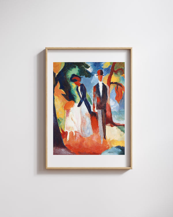 August Macke - Mavi Göl Kenarında İnsanlar Fine Art Baskı