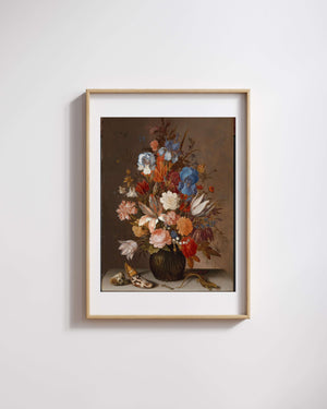 Balthasar van der Ast - Çiçeklerle Natürmort Fine Art Baskı