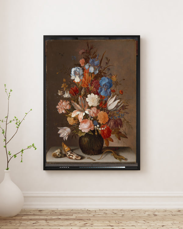 Balthasar van der Ast - Çiçeklerle Natürmort Poster