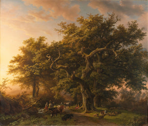 Barend Cornelis Koekkoek - Orman Sahnesi Tablo