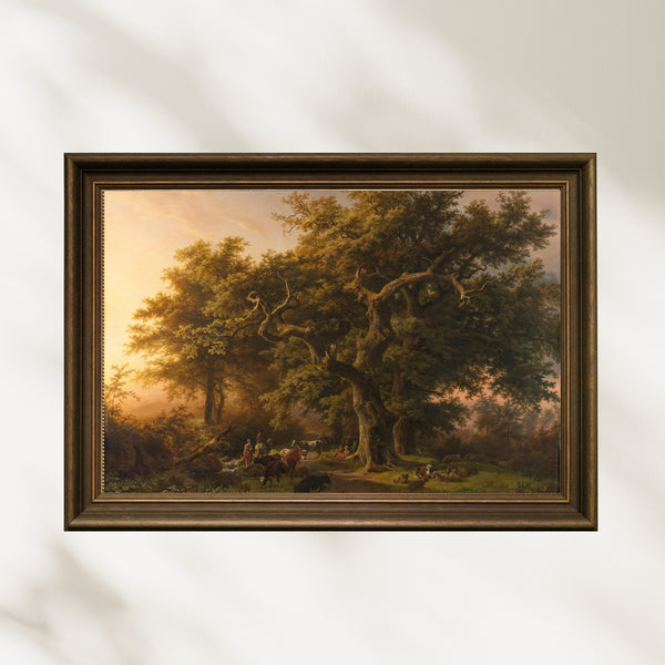 Barend Cornelis Koekkoek - Orman Sahnesi Poster