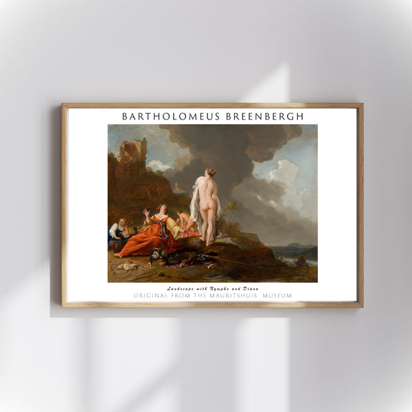 Bartholomeus Breenbergh-Nimfler ve Diana ile Manzara poster