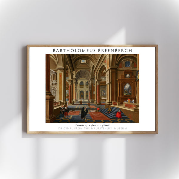 Bartholomeus van Bassen-Bir Katolik Kilisesinin İçi poster