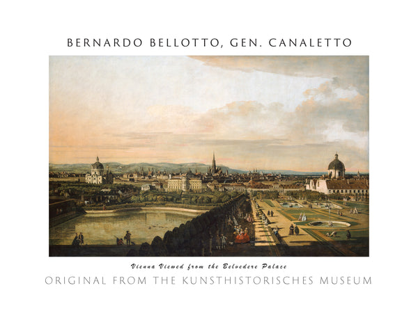 Bernardo Bellotto Canaletto - Viyana, Belvedere Sarayı’ndan Görünüm fine art baskı