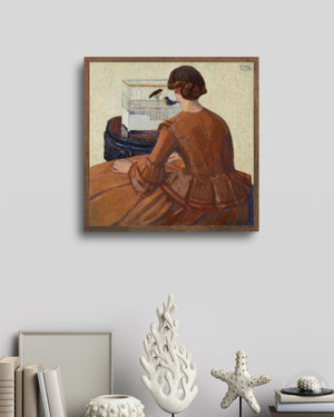 Broncia Koller-Pinell - Young Woman in Front of a Birdcage