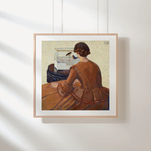 Broncia Koller-Pinell - Young Woman in Front of a Birdcage