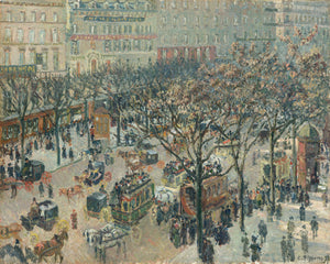 Camille Pissarro - Boulevard des Italiens - Sabah Güneşi Tablo