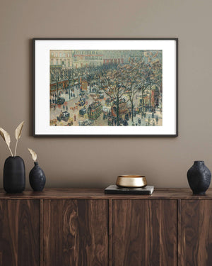 Camille Pissarro - Boulevard des Italiens - Sabah Güneşi Çerçeve