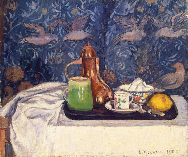 Camille Pissarro - Kahve Demliği ile Natürmort