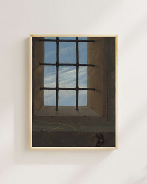Carl Gustav Carus - Bir Hapishane Penceresinden Gökyüzüne Bakış Fine Art Baskı