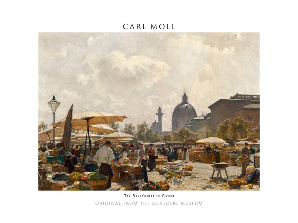 Carl Moll-Viyana Naschmarkt’ı fineart baskı