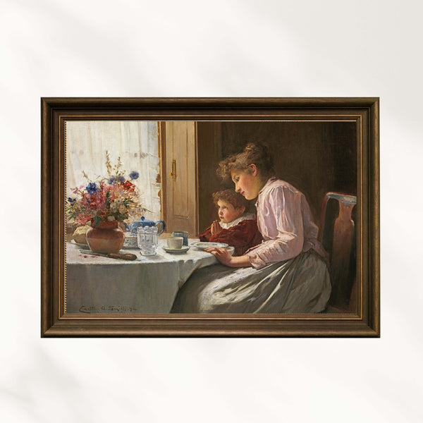 Carlton Alfred Smith - Yemek Duası Fine Art Baskı