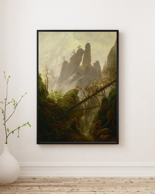 Caspar David Friedrich - Dağ Manzarası poster
