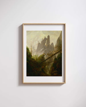 Caspar David Friedrich - Dağ Manzarası fine art baskı