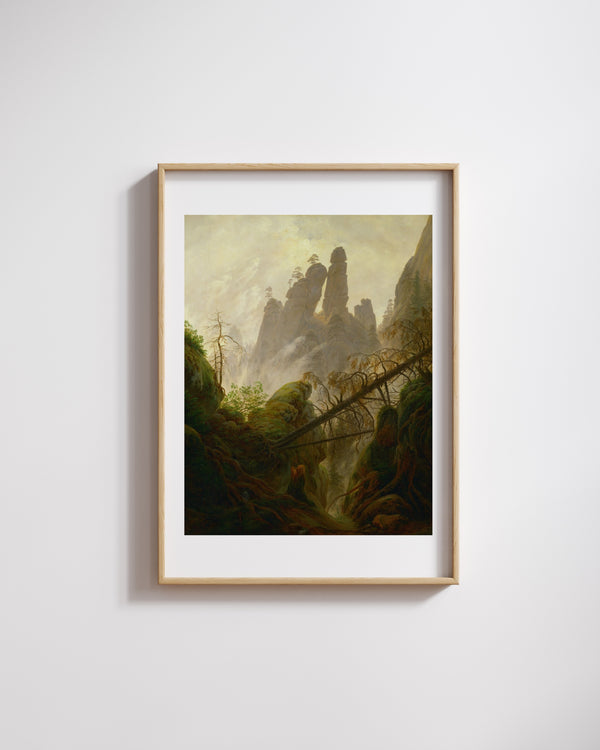 Caspar David Friedrich - Dağ Manzarası fine art baskı