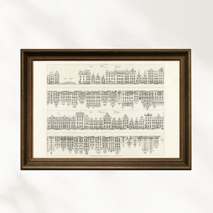 Caspar Jacobsz. Philips - Keizersgracht ve Herengracht Üzerindeki Ev Cepheleri fine art baskı