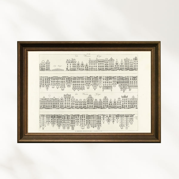 Caspar Jacobsz. Philips - Keizersgracht ve Herengracht Üzerindeki Ev Cepheleri fine art baskı