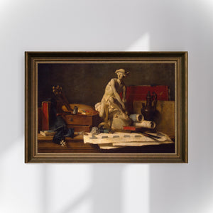 Jean Baptiste Siméon Chardin - Sanatın Ögeleriyle Natürmort çerçeve