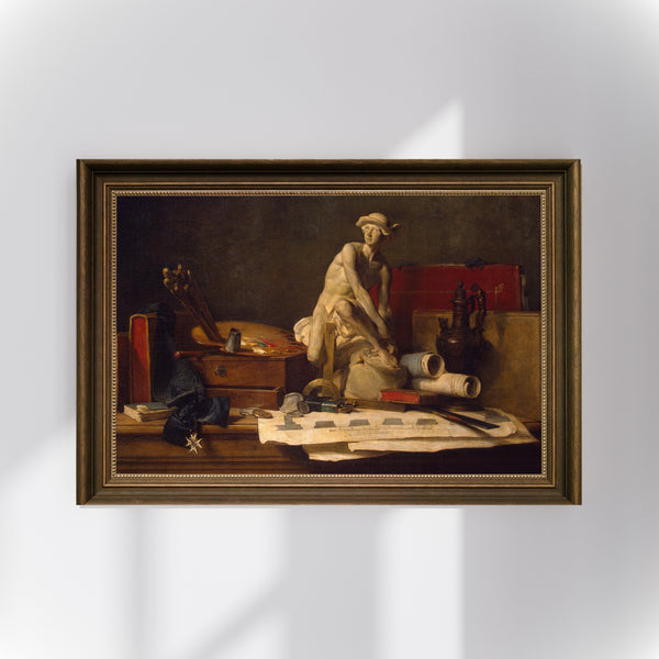 Jean Baptiste Siméon Chardin - Sanatın Ögeleriyle Natürmort çerçeve