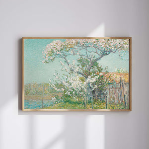 Childe Hassam - Eski Lyme'da Çiçek Açan Elma Ağaçları fine art baskı