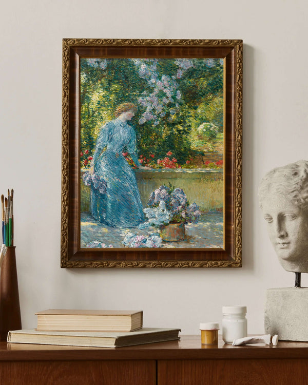 Childe Hassam - Parkta Kadın Fine Art Baskı